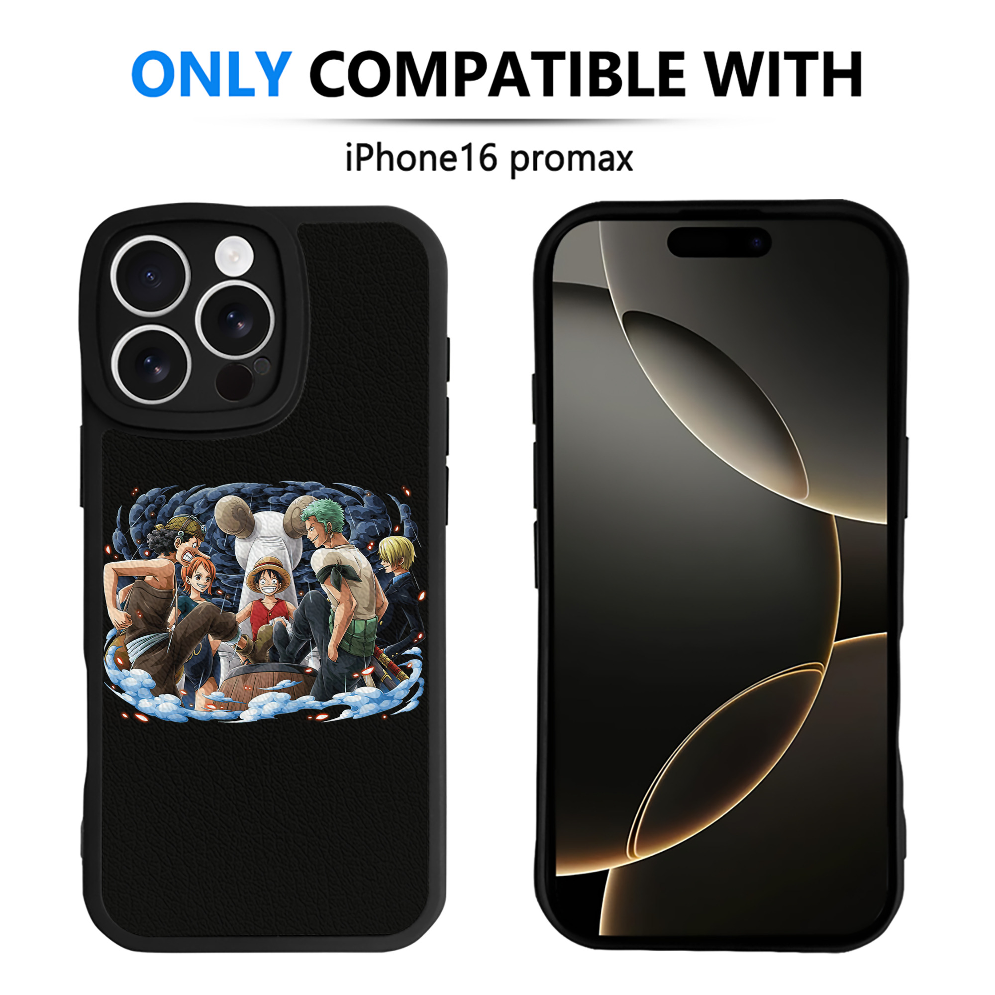 （画像用） ワンピース モンキー・D・ルフィ ONE PIECE Monkey D. Luffy 【iPhone 16シリーズ対応】シリコンスマホケース（レザー調） 材質：シリコン